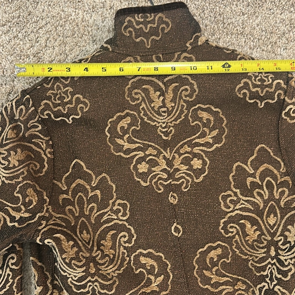 Handmade Brown and Cream Patterned Jacket - Picture 11 of 11